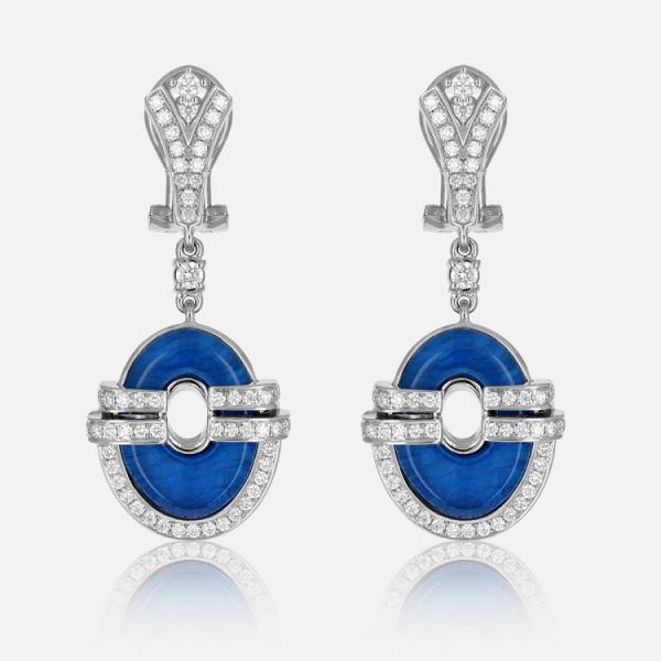 Boucles d’Oreilles Colors of Morocco Couleur Saphir