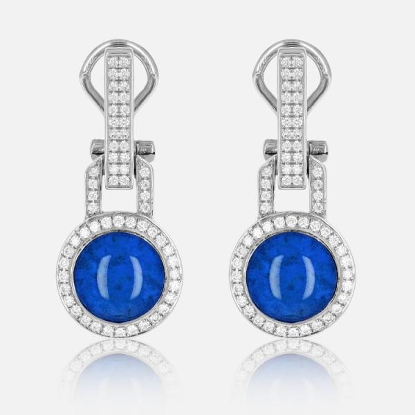 Boucles d’Oreilles Colors of Morocco Couleur Saphir