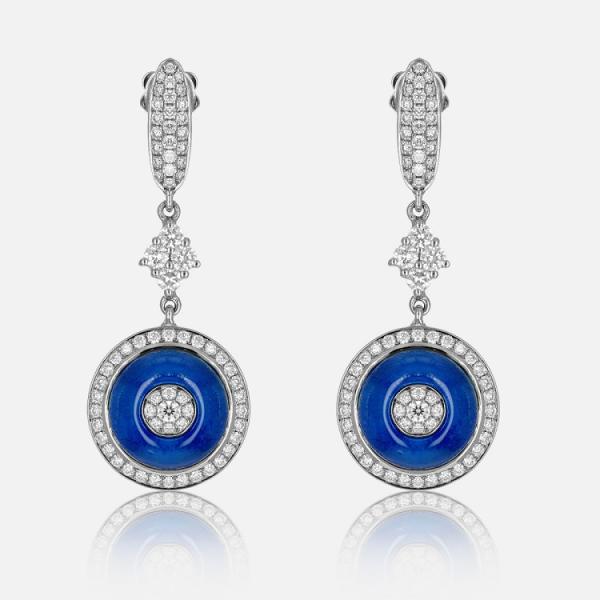 Boucles d’Oreilles Colors of Morocco Couleur Saphir