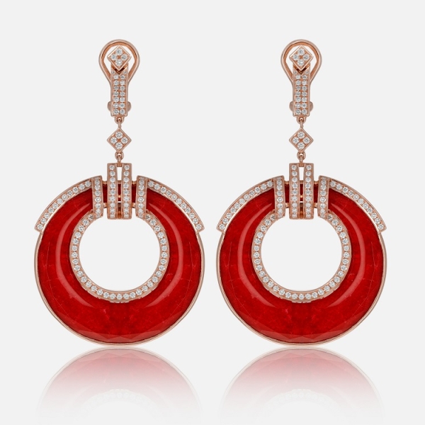 Boucles d’Oreilles Colors of Morocco Couleur Rubis