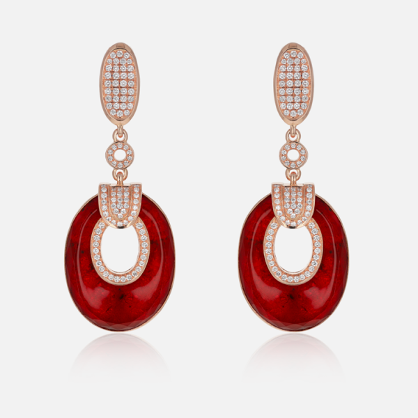 Boucles d’Oreilles Colors of Morocco Couleur Rubis