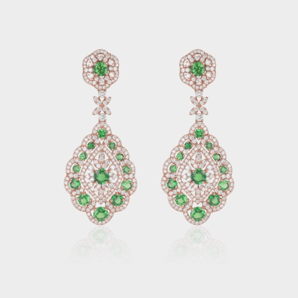 Boucles d’Oreilles Tsavorites