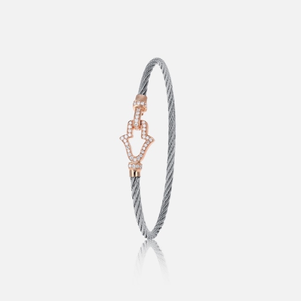 Bracelet Khmissa Acier Gris