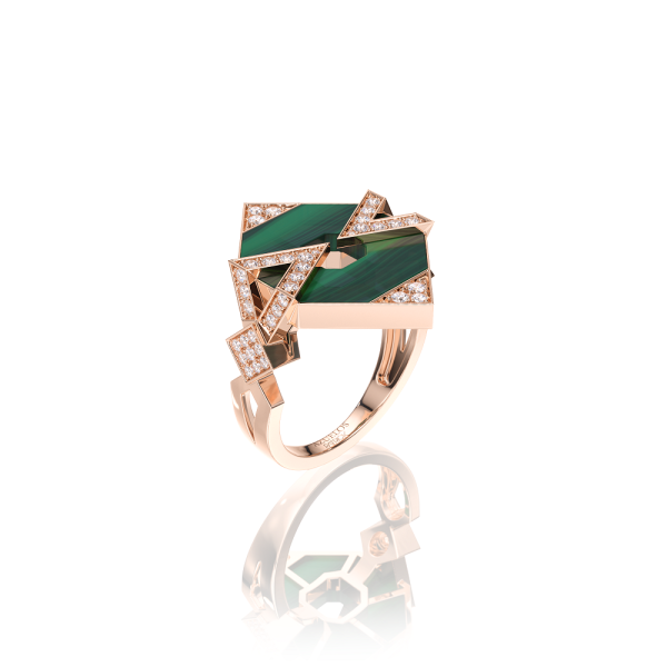 BAGUE MUSEUM CARRE MALACHITE