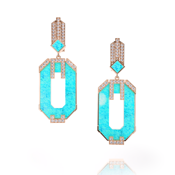 BOUCLES D'OREILLES MUSEUM AMAZONITE