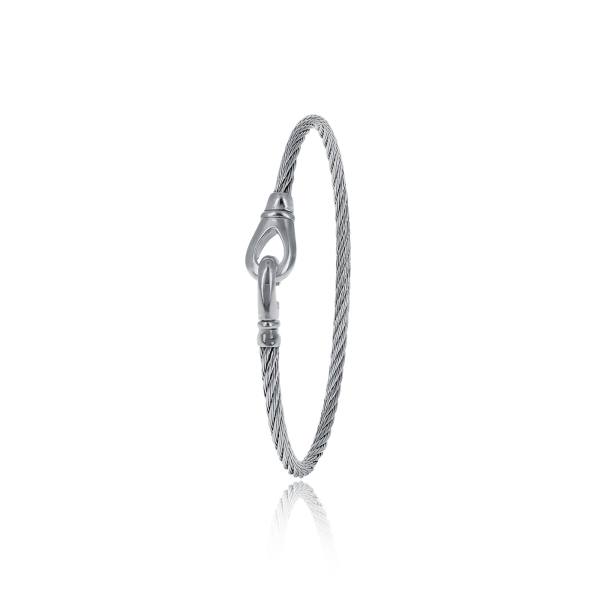 Bracelet Crochet Acier Gris