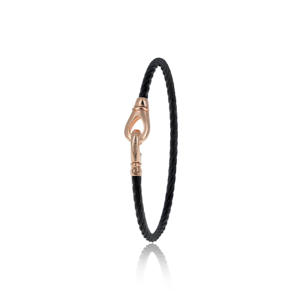 Bracelet Crochet Acier Noir