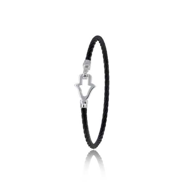 Bracelet Khmissa Acier Noir