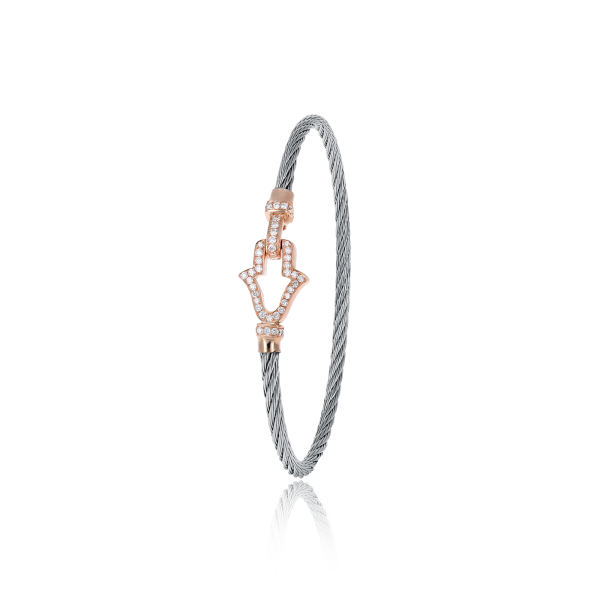 Bracelet Khmissa Acier Gris