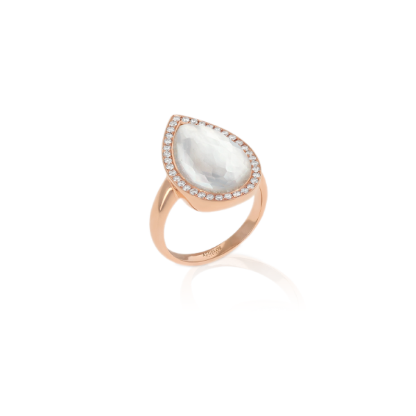 Bague Poire Couleur Nacre