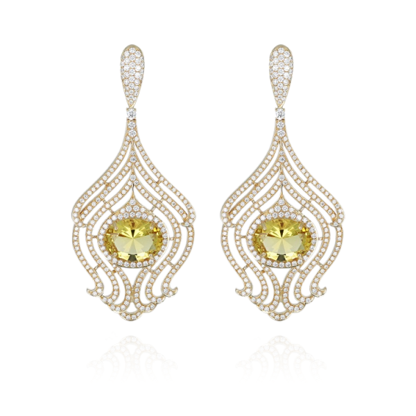 Boucles d’Oreilles Béryl Jaune