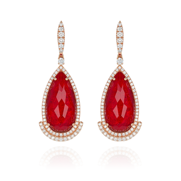 Boucles d’Oreilles couleur Rubis