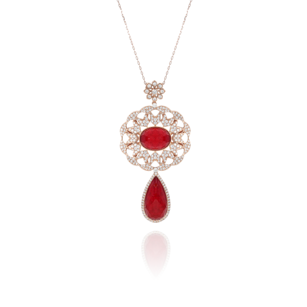 Pendentif Zellij Couleur Rubis