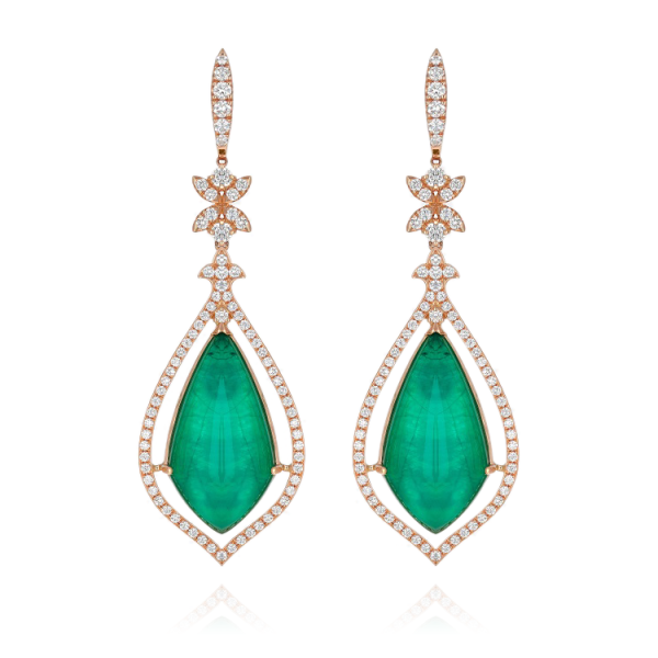 Boucles d’Oreilles Couleur Emeraude
